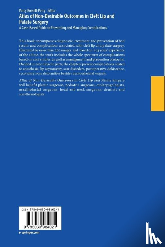  - Atlas of Non-Desirable Outcomes in Cleft Lip and Palate Surgery