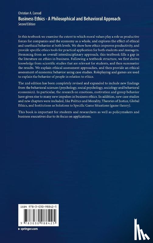 Conrad, Christian A. - Business Ethics - A Philosophical and Behavioral Approach
