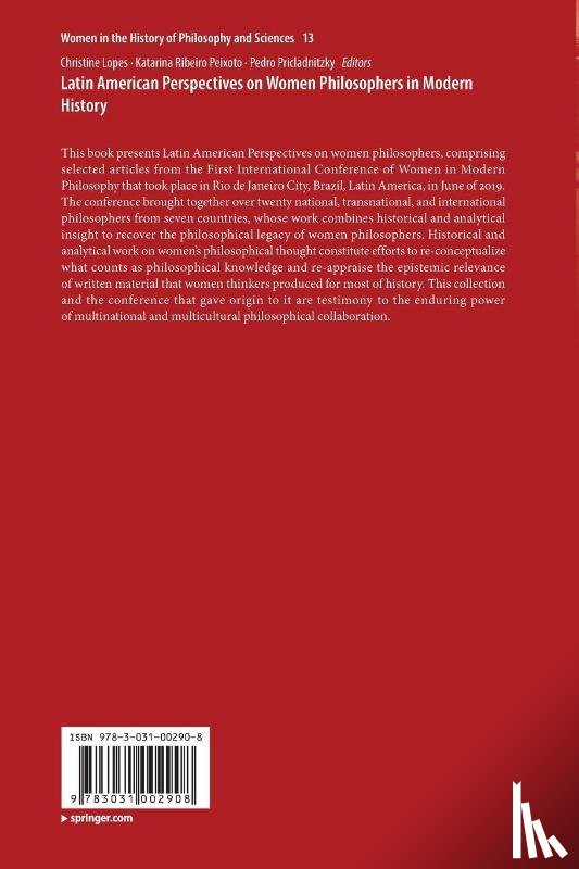  - Latin American Perspectives on Women Philosophers in Modern History