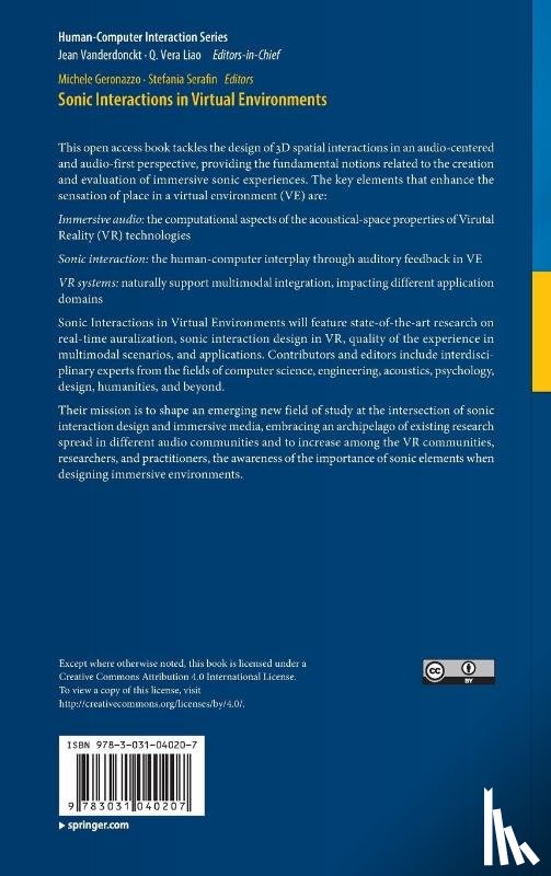  - Sonic Interactions in Virtual Environments