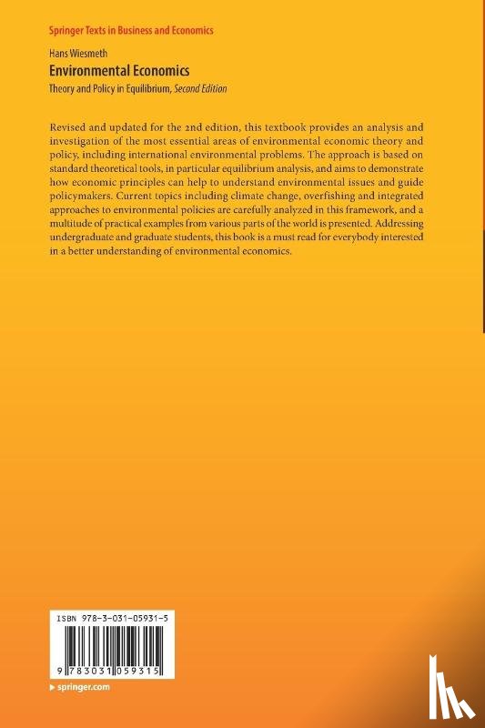 Wiesmeth, Hans - Environmental Economics