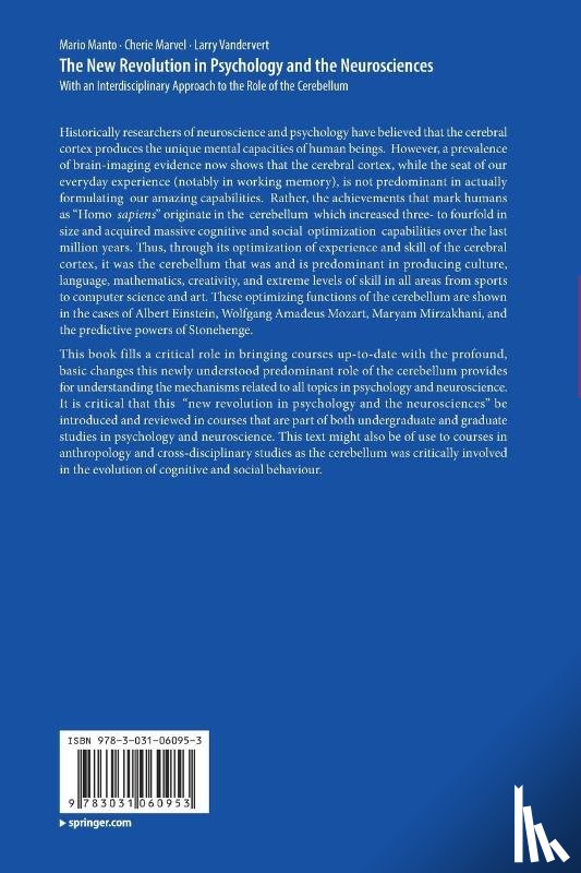 Manto, Mario, Marvel, Cherie, Vandervert, Larry - The New Revolution in Psychology and the Neurosciences