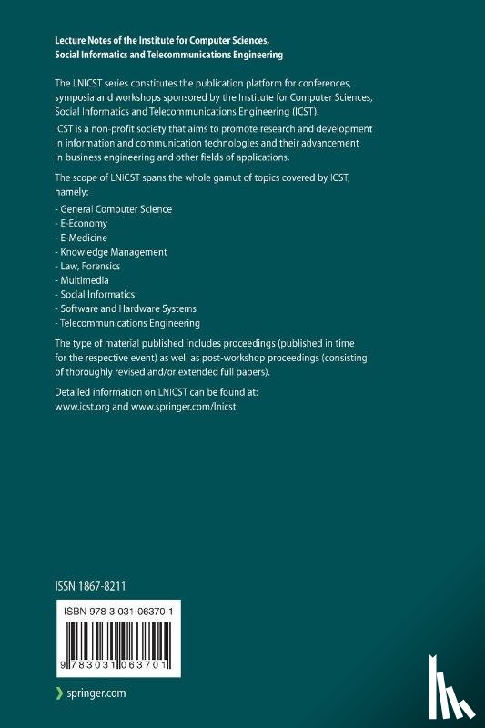  - Science and Technologies for Smart Cities