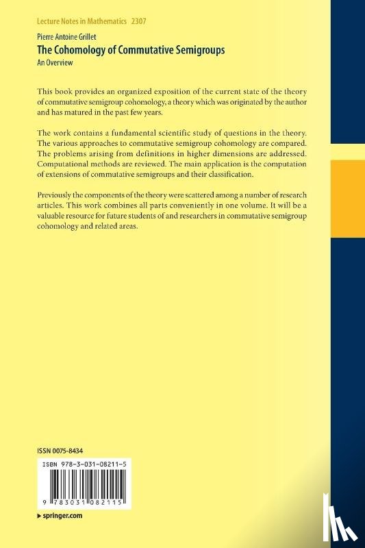 Grillet, Pierre Antoine - The Cohomology of Commutative Semigroups