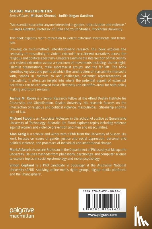 Roose, Joshua M., Flood, Michael, Greig, Alan, Alfano, Mark - Masculinity and Violent Extremism
