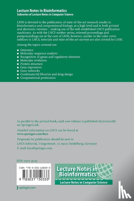  - Computational Methods in Systems Biology