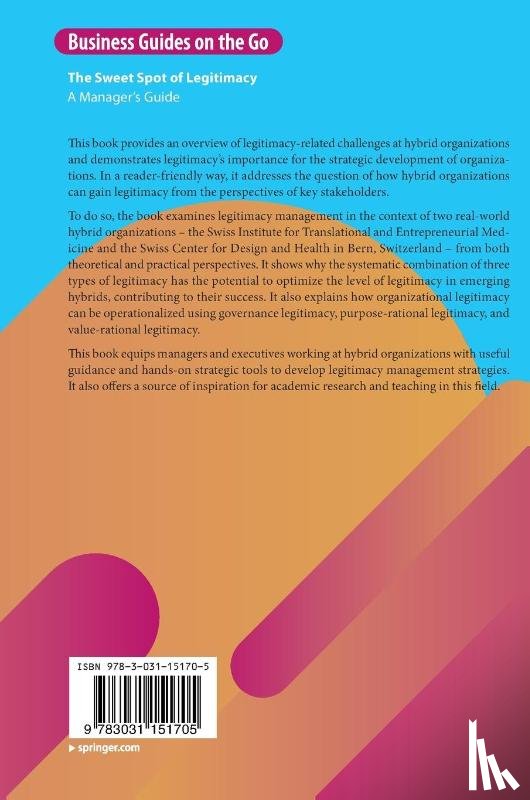 Rosser, Christian, Pfaff, Conradin - The Sweet Spot of Legitimacy