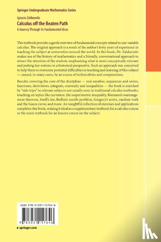 Zalduendo, Ignacio - Calculus off the Beaten Path