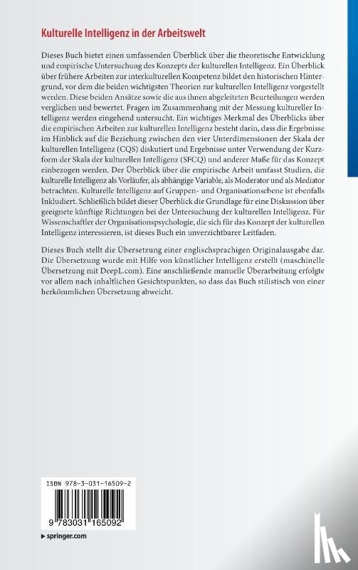 Liao, Yuan, Thomas, David C. - Kulturelle Intelligenz in der Arbeitswelt
