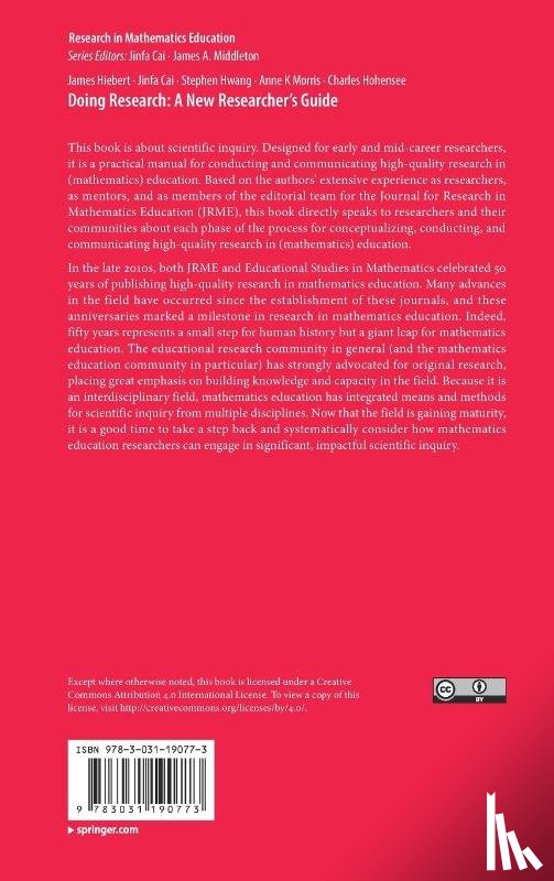 Hiebert, James, Cai, Jinfa, Hwang, Stephen, Morris, Anne K - Doing Research: A New Researcher’s Guide