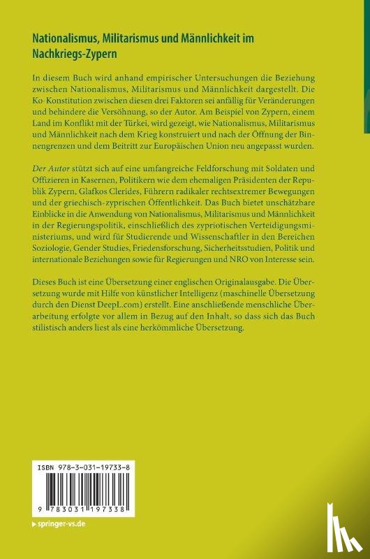 Efthymiou, Stratis Andreas - Nationalismus, Militarismus und Mannlichkeit im Nachkriegs-Zypern