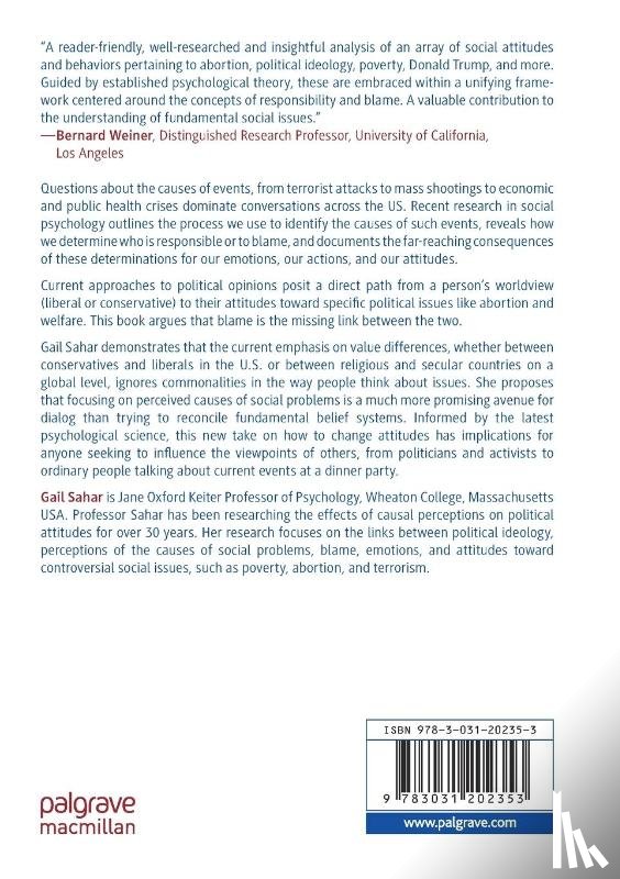 Sahar, Gail - Blame and Political Attitudes