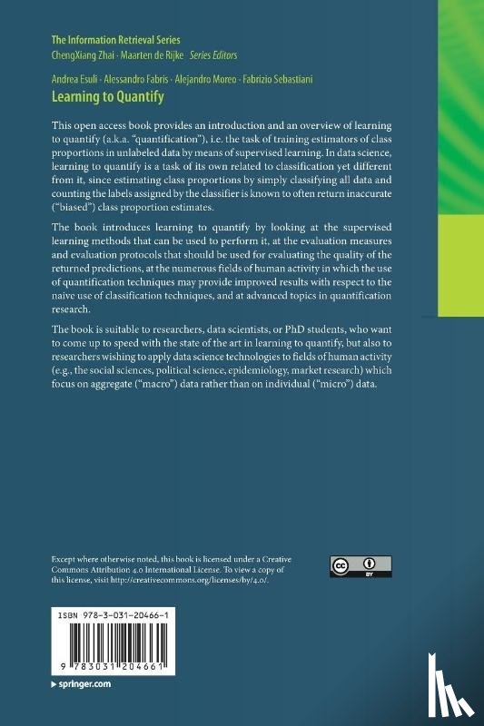 Esuli, Andrea, Fabris, Alessandro, Moreo, Alejandro, Sebastiani, Fabrizio - Learning to Quantify