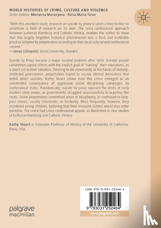 Stuart, Kathy - Suicide by Proxy in Early Modern Germany