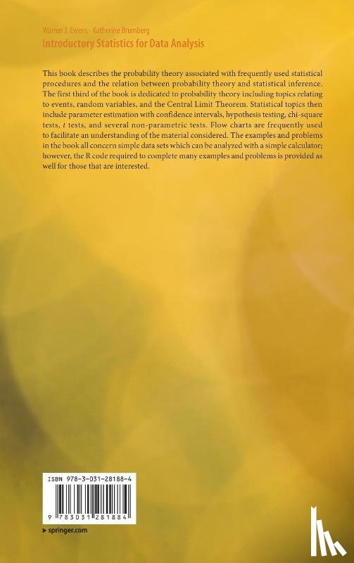 Ewens, Warren J., Brumberg, Katherine - Introductory Statistics for Data Analysis