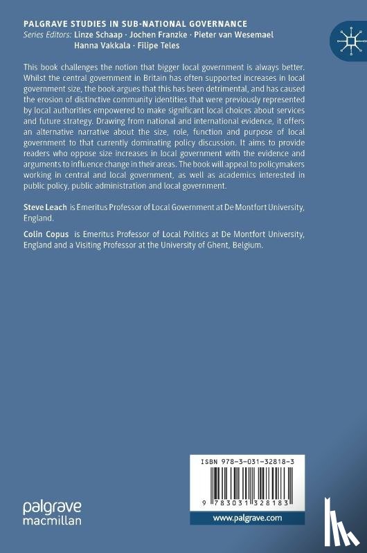 Leach, Steve, Copus, Colin - The Strange Demise of the Local in Local Government