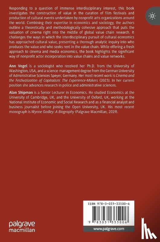 Vogel, Ann, Shipman, Alan - Film Festivals and the Enrichment Economy