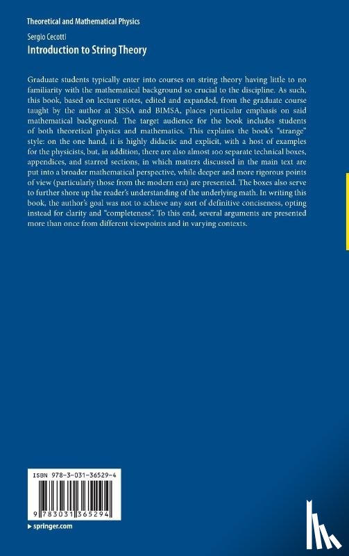 Cecotti, Sergio - Introduction to String Theory