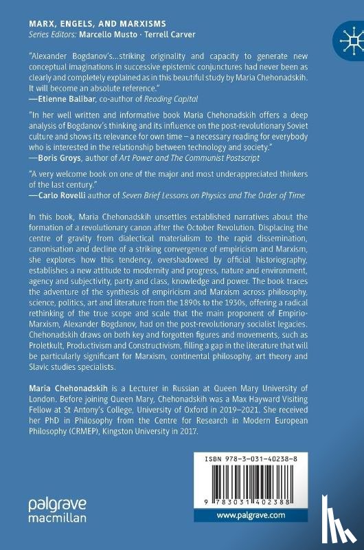 Chehonadskih, Maria - Alexander Bogdanov and the Politics of Knowledge after the October Revolution