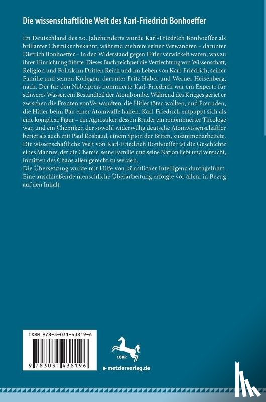 Housley, Kathleen L. - Die wissenschaftliche Welt des Karl-Friedrich Bonhoeffer