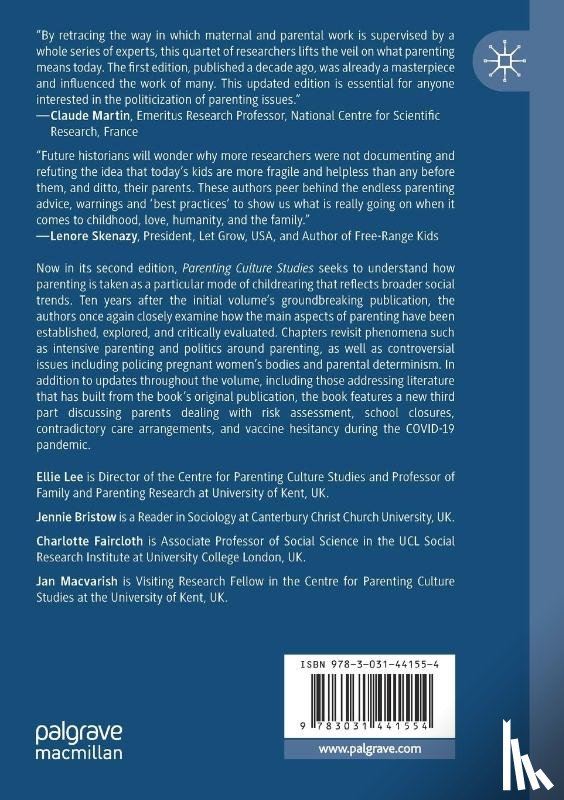 Lee, Ellie, Bristow, Jennie, Faircloth, Charlotte, Macvarish, Jan - Parenting Culture Studies