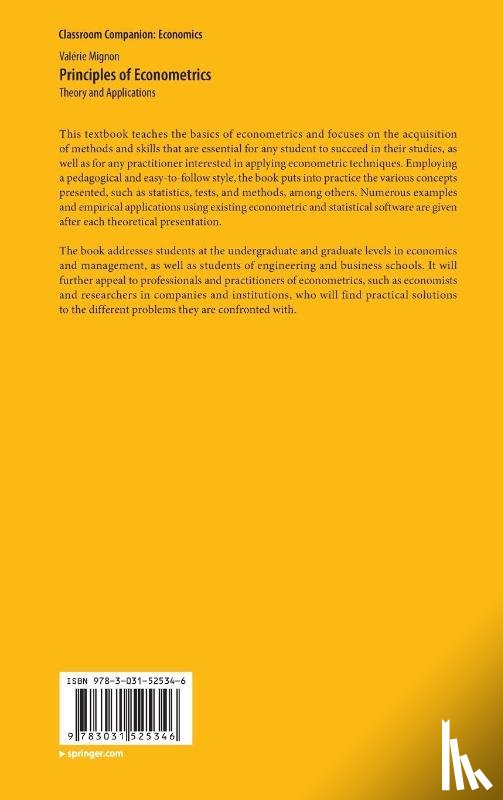 Mignon, Valerie - Principles of Econometrics