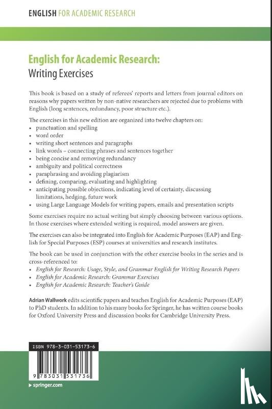 Wallwork, Adrian - English for Academic Research: Writing Exercises