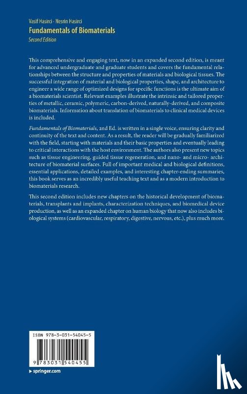 Hasirci, Vasif, Hasirci, Nesrin - Fundamentals of Biomaterials