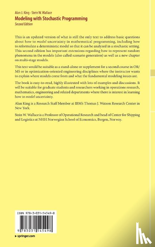 King, Alan J., Wallace, Stein W. - Modeling with Stochastic Programming