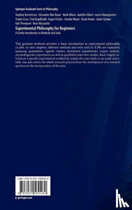 Kornmesser, Stephan, Reuter, Kevin, Bauer, Alexander Max, Alfano, Mark - Experimental Philosophy for Beginners