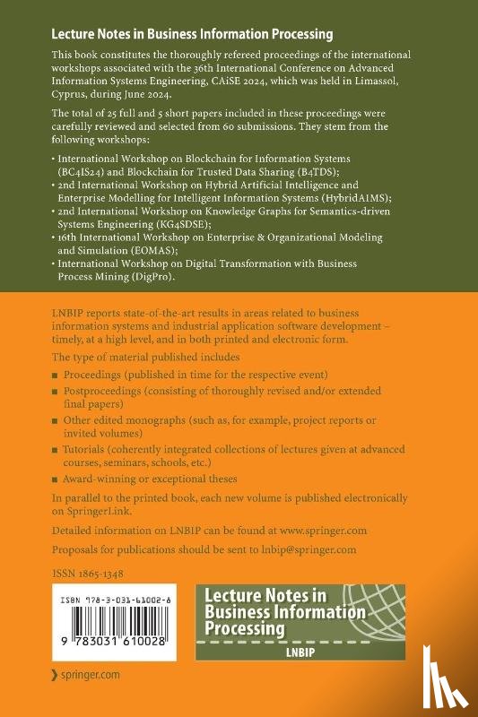  - Advanced Information Systems Engineering Workshops