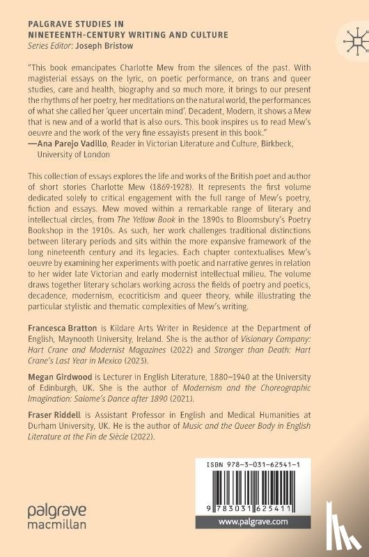  - Charlotte Mew: Poetics, Bodies, Ecologies