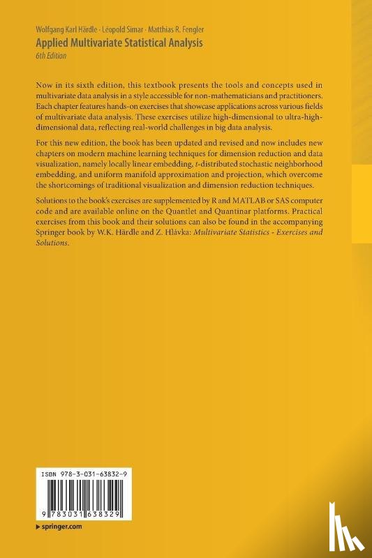 Hardle, Wolfgang Karl, Simar, Leopold, Fengler, Matthias R. - Applied Multivariate Statistical Analysis