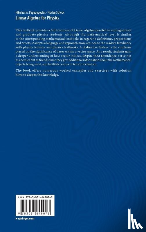 Papadopoulos, Nikolaos A., Scheck, Florian - Linear Algebra for Physics