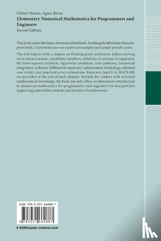Stoyan, Gisbert, Baran, Agnes - Elementary Numerical Mathematics for Programmers and Engineers