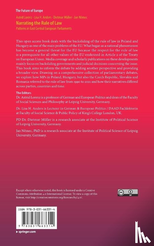 Lorenz, Astrid, Anders, Lisa H., Muller, Dietmar, Nemec, Jan - Narrating the Rule of Law