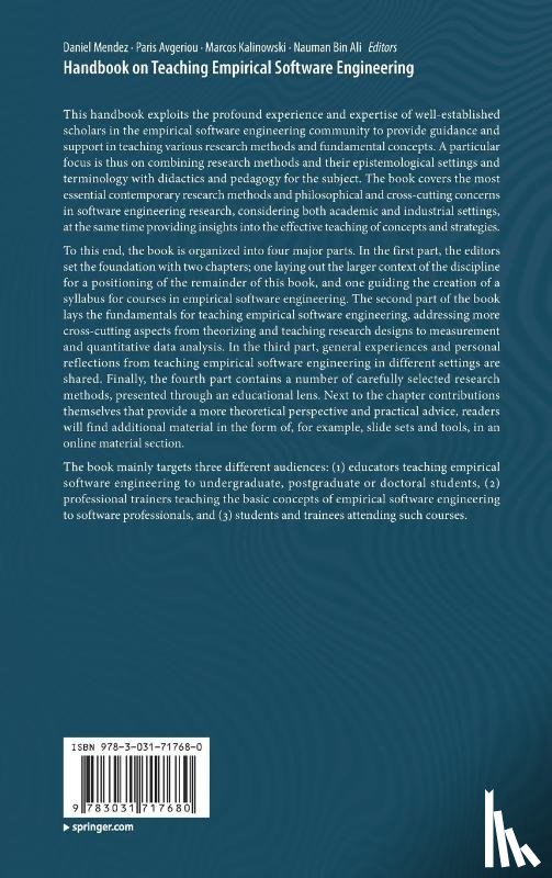  - Handbook on Teaching Empirical Software Engineering