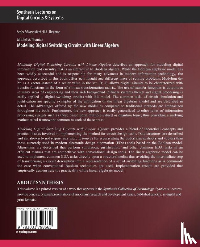 Thornton, Mitchell A. - Modeling Digital Switching Circuits with Linear Algebra