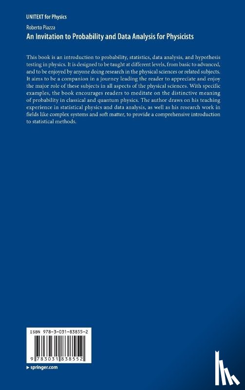Piazza, Roberto - An Invitation to Probability and Data Analysis for Physicists