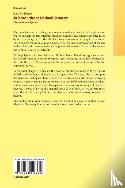 Schreyer, Frank-Olaf - An Introduction to Algebraic Geometry