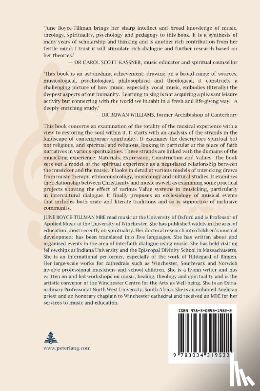 Boyce-Tillman, June - Experiencing Music – Restoring the Spiritual