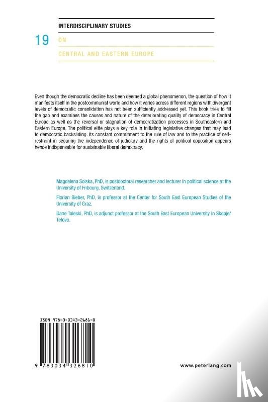  - Illiberal and authoritarian tendencies in Central, Southeastern and Eastern Europe