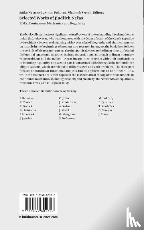 Sarka Necasova, Milan Pokorny, Vladimir Sverak - Selected Works of Jindrich Necas