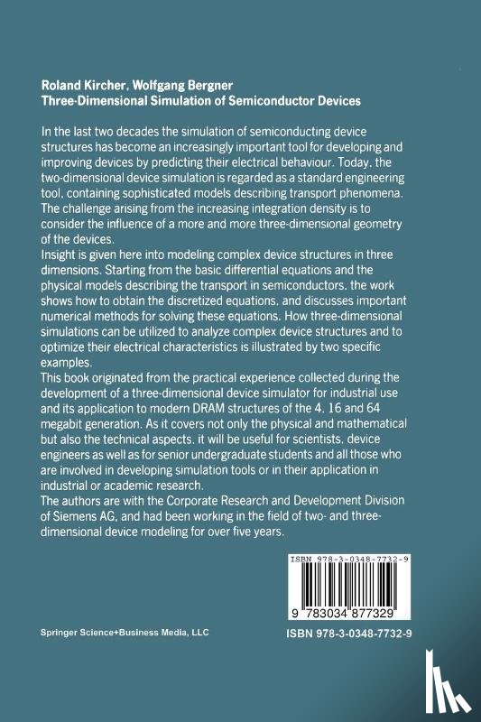 Roland Kircher, Wolfgang Bergner - Three-Dimensional Simulation of Semiconductor Devices