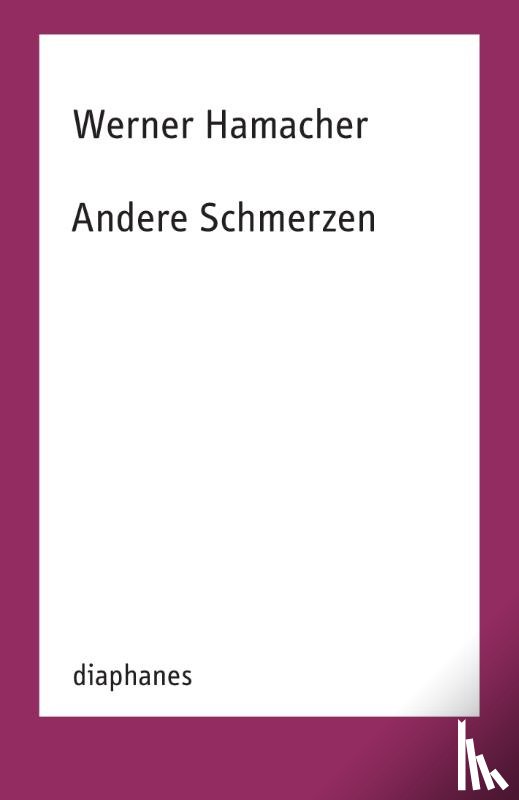 Hamacher, Werner - Andere Schmerzen