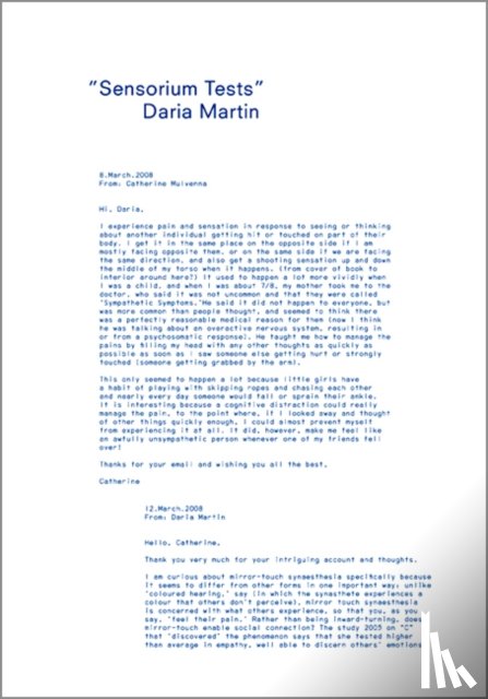  - Daria Martin: Sensorium Tests