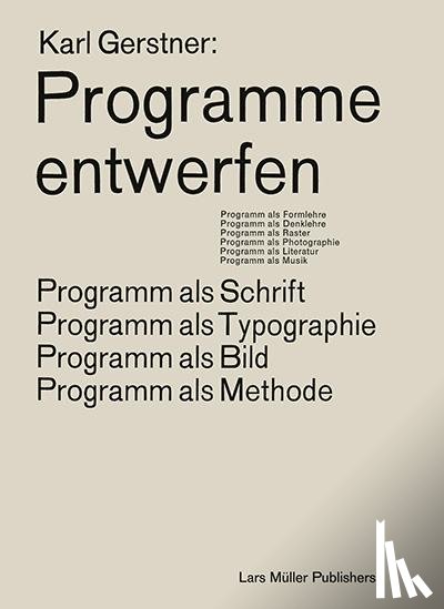 Gerstner, Karl - Programme entwerfen
