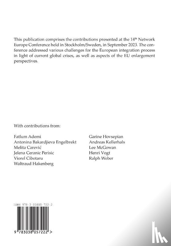 Kellerhals, Andreas - EU Enlargement and European Integration: Challenges and Perspectives