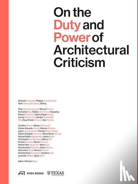  - On the Duty and Power of Architectural Criticism
