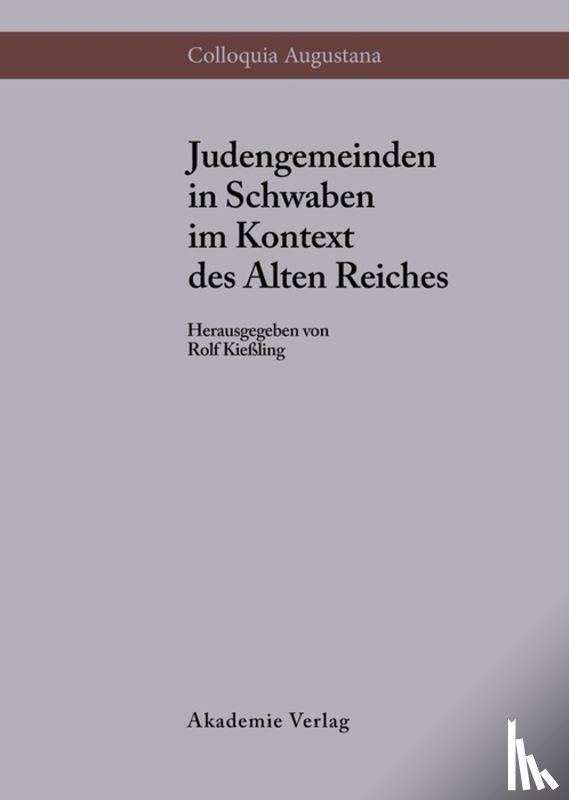 VCH - Judengemeinden in Schwaben Im Kontext DES Alten Reiches
